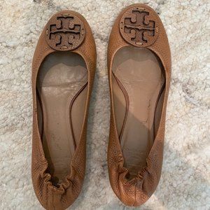Tory Burch Brown Leather ballet flat in size 10